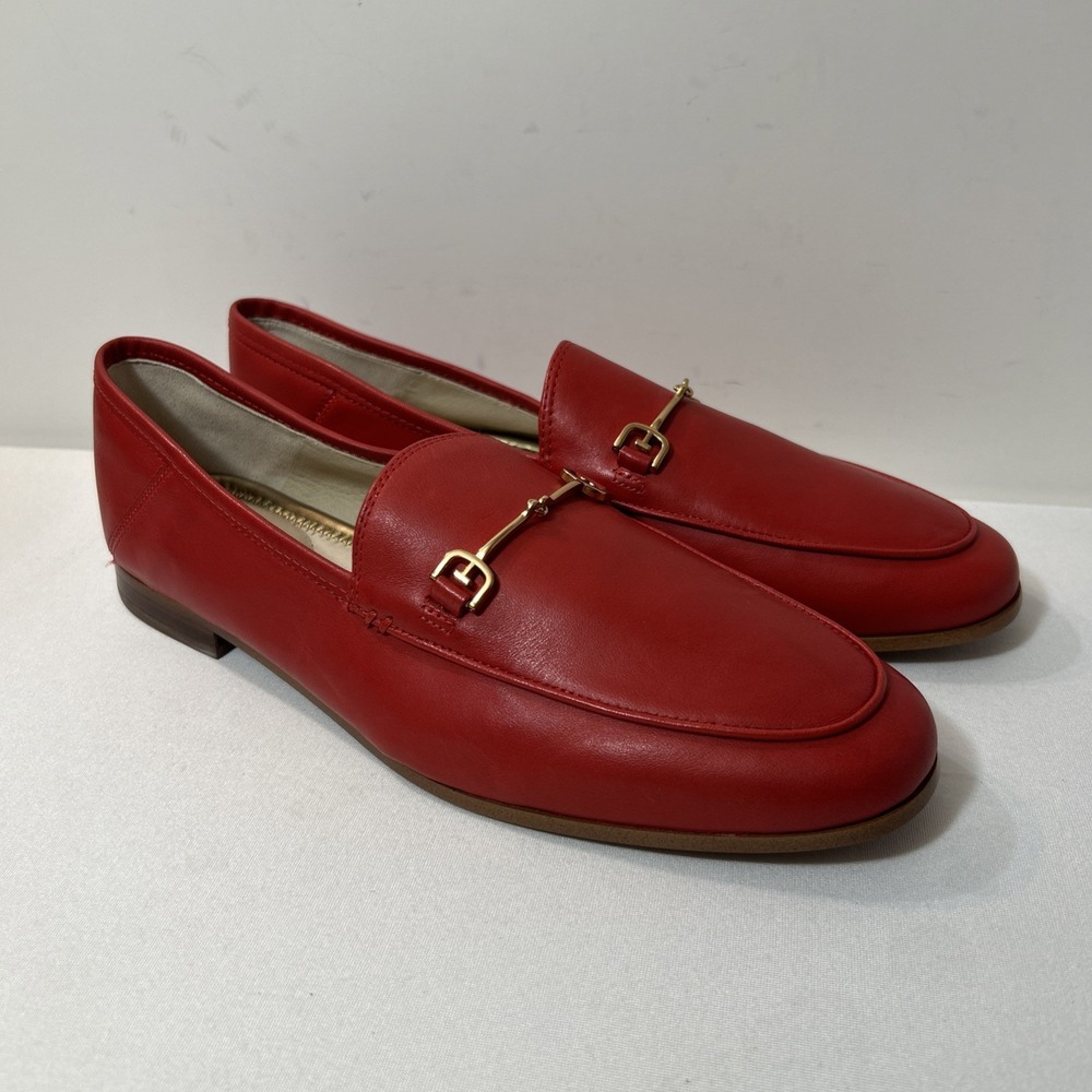 Sam Edelman Red Loafers Slip On Women's Size 8 Horse-bit Equestrian Preppy
